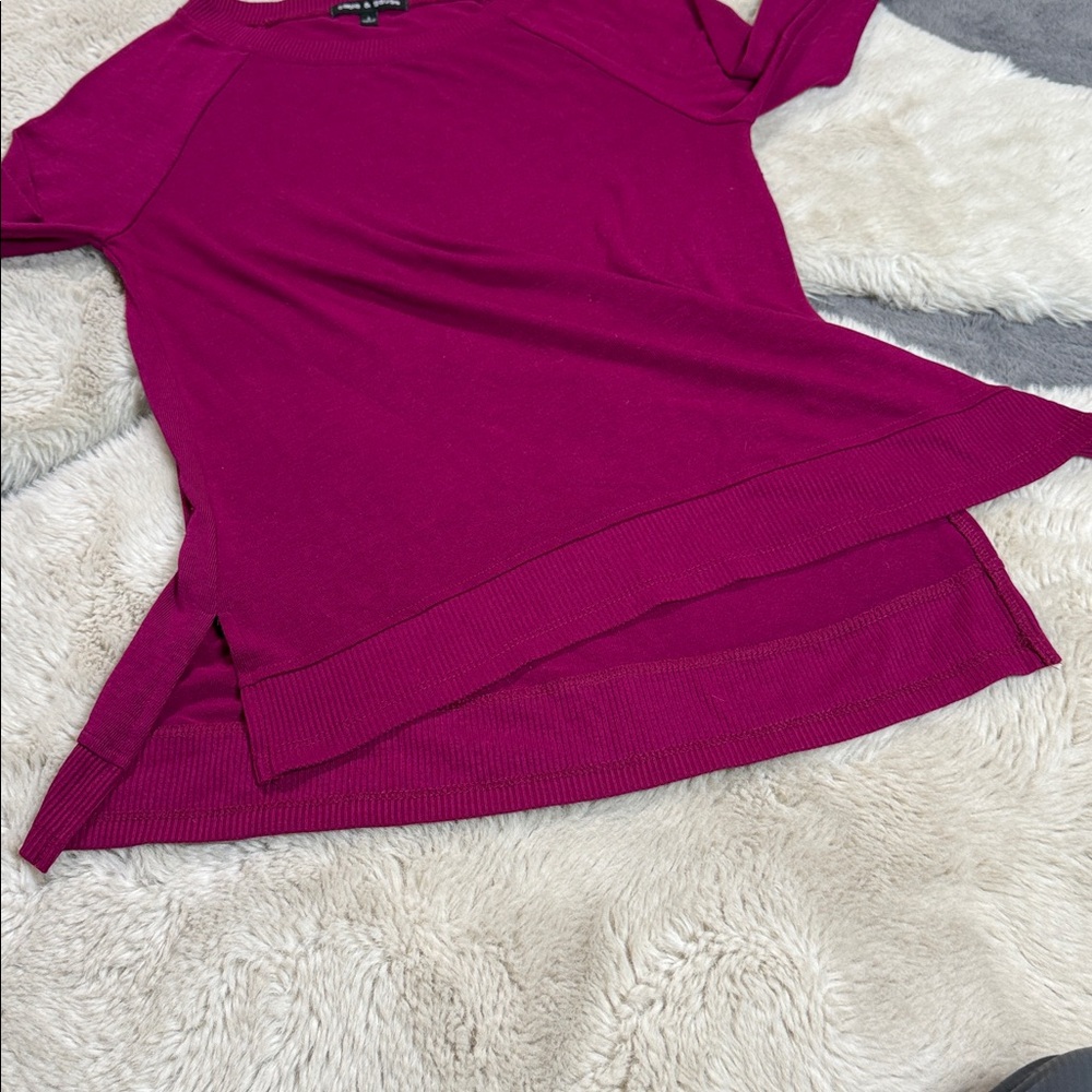 Cable & Gauge Sweater Raspberry Small Spring Summer - Picture 4 of 9